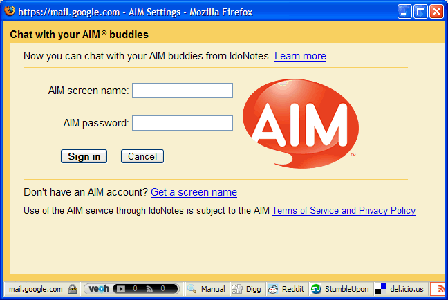 Image:GoogleTalk expands to AOL with Open AIM