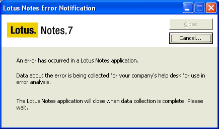 Image:First Domino 7.0.1 crash on my desktop ....