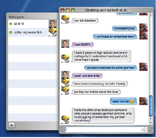Image:Chris is back, but clearly too busy catching up to talk to us!