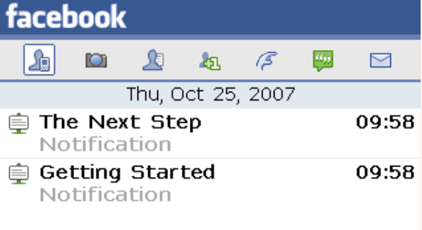 Image:Facebook is released for the Blackberry, Lotus Connections is still in testing I hear..  here is a screenshot of mine all loaded up