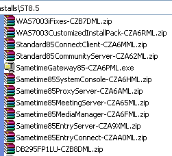 Sametime 8.5 part # mapping