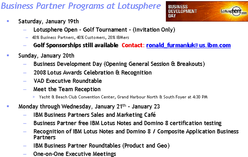 Image:Business Developement Day at Lotusphere2008
