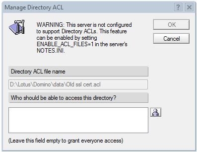 IBM Domino Directory Access List