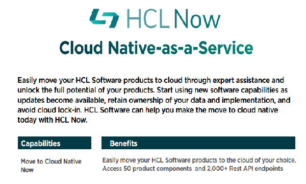HCL Now cloud native