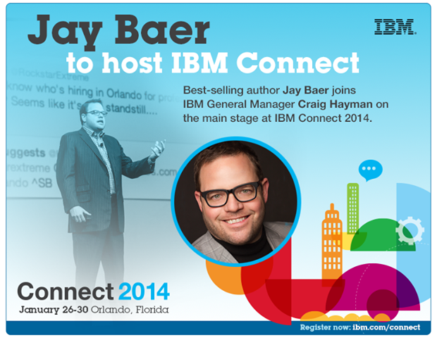 Photo: Announcing:  Best-selling author and social influencer Jay Baer (@jaybaer) to host  #IBMConnect! How cool is that?