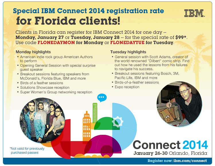 IBM Connect 2014 Florida discount