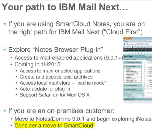 path to IBM Mail Next