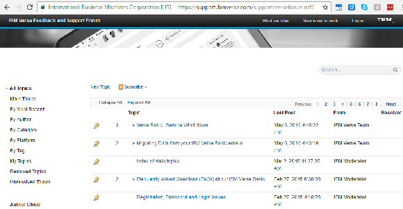 IBM Verse Support Forum
