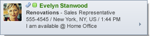 Sametime Business Card with photo