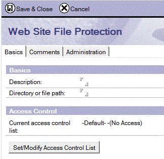 Web Site File Protection