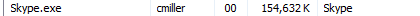 Skype beta memory usage