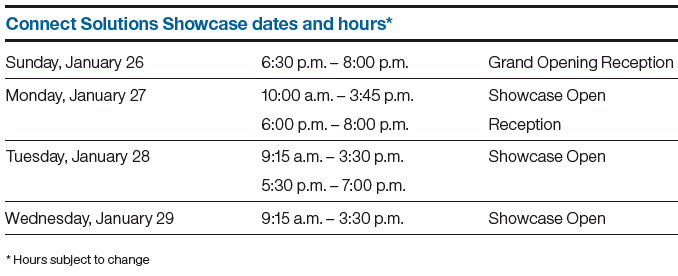 Image:The IBM Connect 2014 sponsor showcase hours