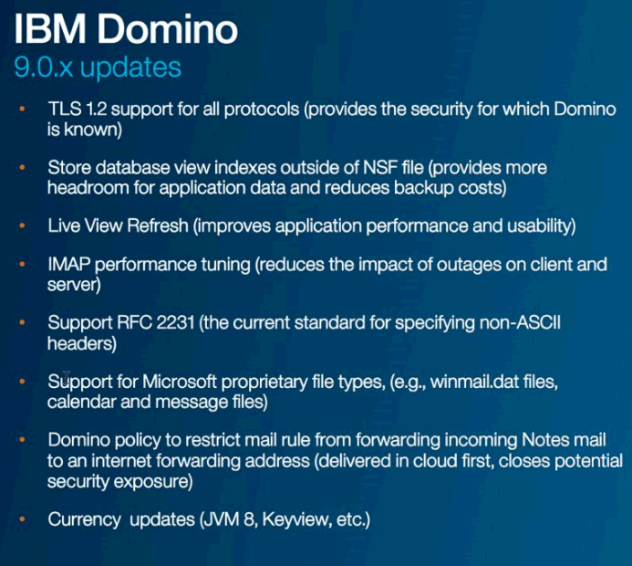 IBM Domino 9.0.x updates