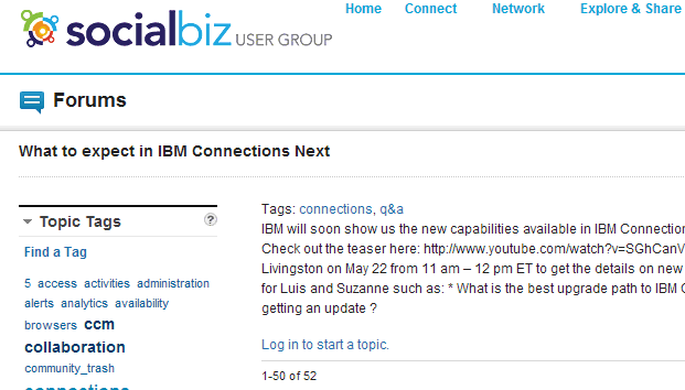 What to expect in IBM Connections Next