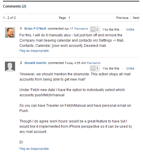 IBM Connections blog comments
