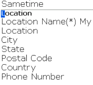 Image:’Click to Map’ feature with Sametime and Blackberry - where did it go?