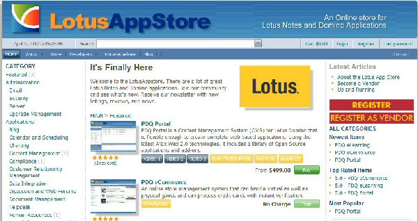 Image:LotusAppStore launches to sell Lotus apps - my initial review